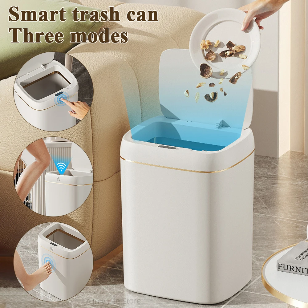 automatic sensor trash can